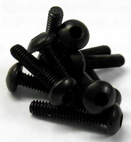 M2 x 10mm 2 x 10 Black Inner Hex Button Socket Screw x 10 Metric Thread