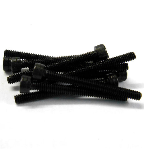 M2 x 20mm 2 x 20 Black Inner Hex Cap Socket Screw x 10 Metric Thread