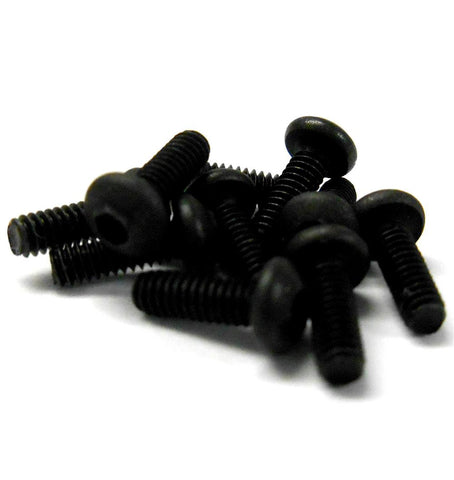M2 x 6mm 2 x 6 Black Inner Hex Button Socket Screw x 10 Metric Thread