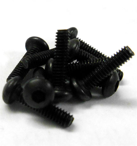 M2 x 8mm 2 x 8 Black Inner Hex Button Socket Screw x 10 Metric Thread