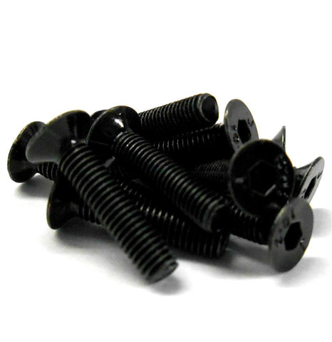 M3 x 14mm 3 x 14 Black Inner Hex Flat Socket Countersunk Screw 10 Metric Thread