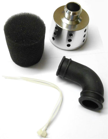 51711S 1/8 Alloy Taper RC Engine Air Filter Silver