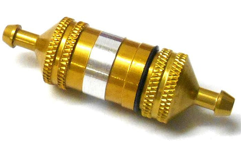 51751A 1/10 1/8 Scale RC Model Alloy Aluminium Oil Nitro Glow Fuel Filter Gold
