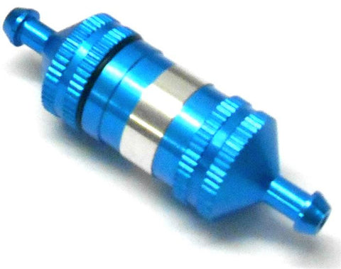 51751B 1/10 1/8 Scale RC Model Alloy Aluminium Oil Nitro Glow Fuel Filter Light Blue