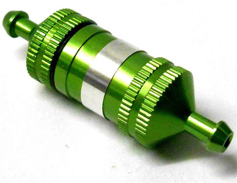 51751G 1/10 1/8 Scale RC Model Alloy Aluminium Oil Nitro Glow Fuel Filter Green