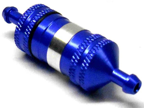 51751N 1/10 1/8 Scale RC Model Alloy Aluminium Oil Nitro Fuel Filter Navy Blue