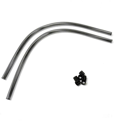 51852K Black Fuel Line Pipe Guard Protector Spring x 2 With Washers