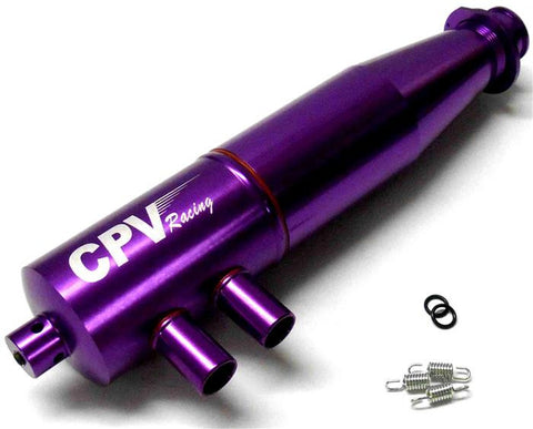 51908P 1/8 Scale RC Model Alloy Pink Adjustable Exhaust Pipe Muffler Two Chamber