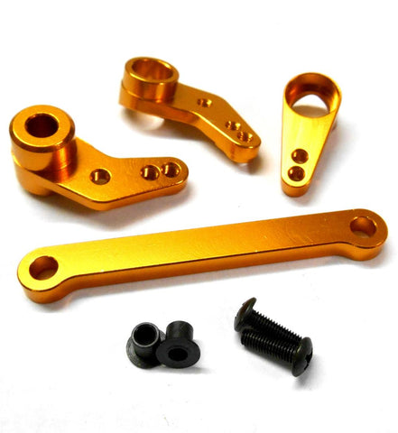 532007 1/10 Off Road Truck Alloy Steering Servo Saver Complete Orange