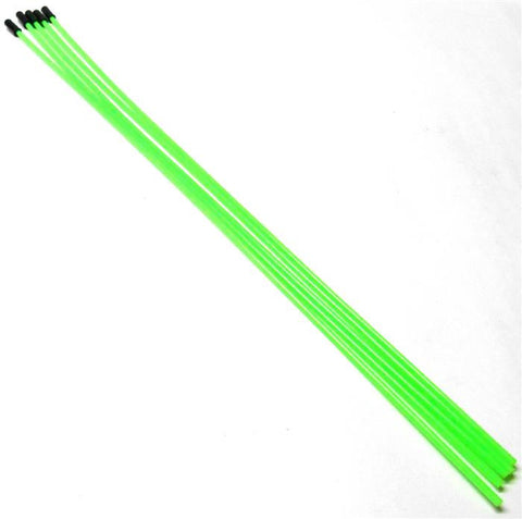 56411G RC Receiver Wire Antenna Pipe with Caps x 5 Fluorescent Green 380mm Long