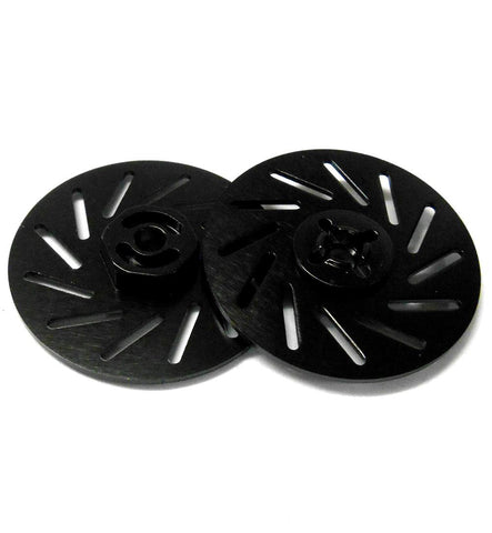 57822LK 1/10 RC M12 12mm Alloy Wheel Adaptors With Brake Disc Black 38mm x 2