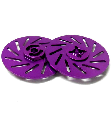 57822LP 1/10 RC M12 12mm Alloy Wheel Adaptors With Brake Disc Purple 38mm x 2