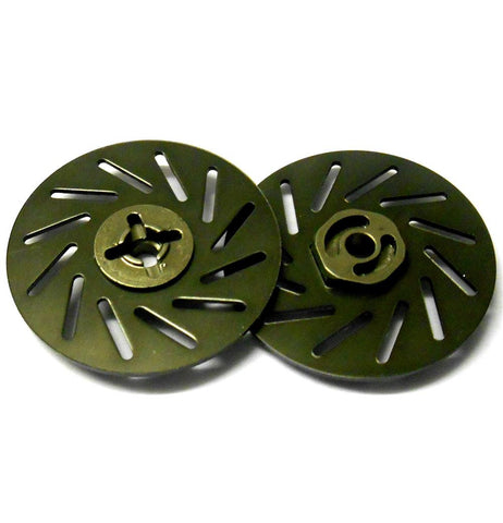 57822LT 1/10 RC M12 12mm Alloy Wheel Adaptors With Brake Disc Titanium 38mm x 2