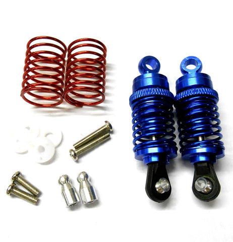 58050B 1/10 Scale RC Alloy Shock Absorbers Damper Set x 2 Blue 50mm Long