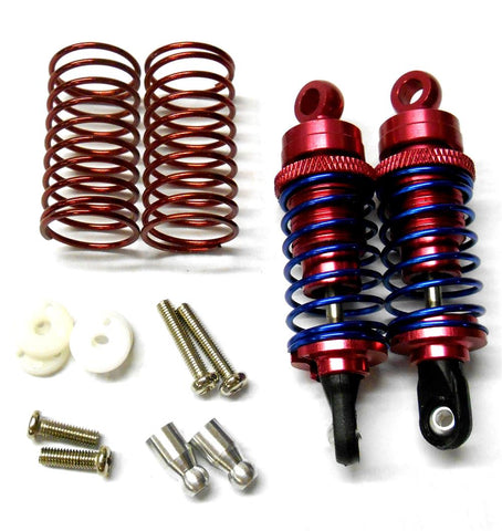 58060R 1/10 Scale RC Alloy Shock Absorbers Damper Set x 2 Red 60mm Long