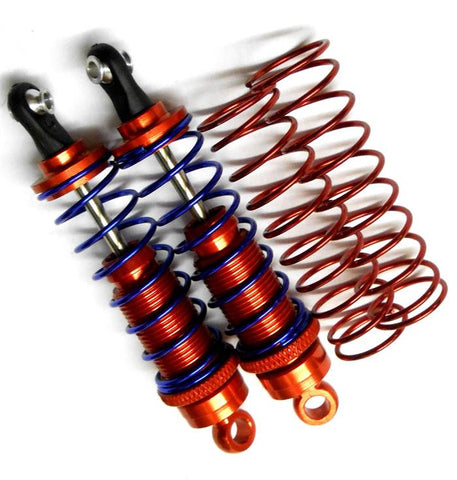 58280R 1/10 Scale RC Alloy Shock Absorbers Damper Set x 2 Red 80mm Long