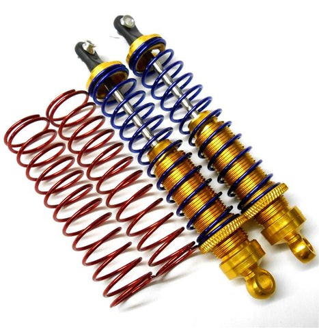 58300A 1/10 Scale RC Alloy Shock Absorbers Damper Set x 2 Gold 100mm Long