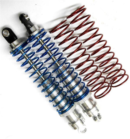 58300S 1/10 Scale RC Alloy Shock Absorbers Damper Set x 2 Silver 100mm Long