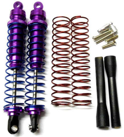 58310P 1/10 Scale RC Alloy Shock Absorbers Damper Set x 2 Purple 110mm Long