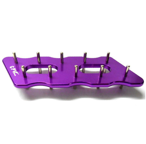 60302P Aluminium Alloy 3mm Pinion Stocker Rack Purple CPV 136mm 45mm