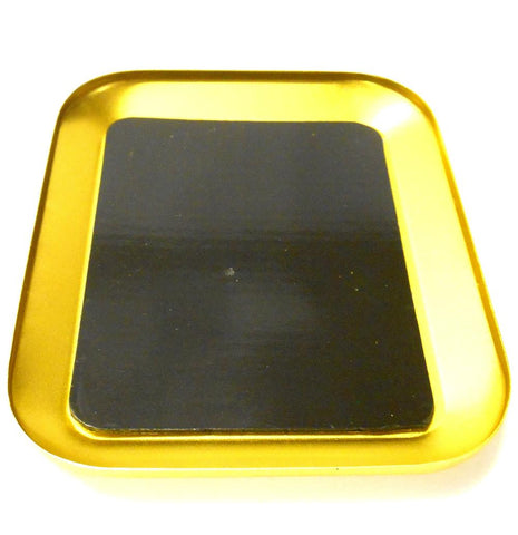 60304A Aluminium Alloy Magnetic Screw Bits Bobs Holder Tray Gold 106mm x 86mm