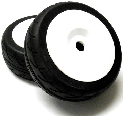 67007 1/8 On Road RC Buggy Wheels and Tyres x 2 White