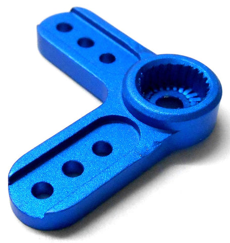 80236 RC 2 Point L Steering Servo Horn Arm Blue Alloy Aluminium 23T 24T 25T