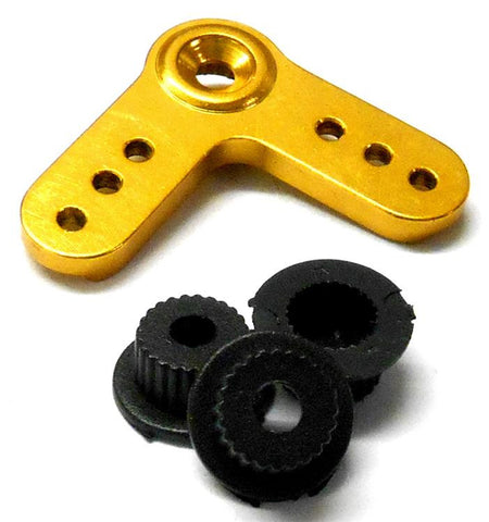 80236 RC 2 Point L Alloy Servo Horn Arm Yellow 23T 24T 25T