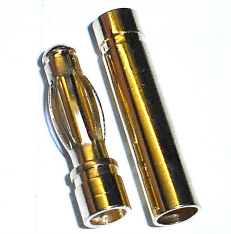 8024 RC Gold Banana Bullet Connector Plugs 4mm 4.0mm 1 Pair