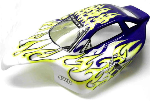 81339 Off Road Nitro RC 1/8 Scale Buggy Body Shell Cover Blue Green V2 Cut