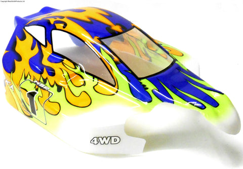 81341 Off Road Nitro RC 1/8 Scale Buggy Body Shell Cover Blue Cut
