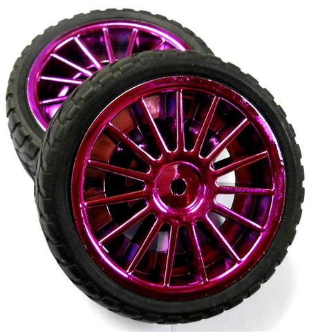 813511P 1/10 Scale RC Car On Road Touring Wheel and Y Tire Tyre Pink 15 Spoke 2