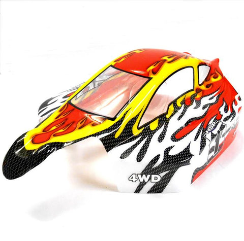 81355 Off Road Nitro RC 1/8 Scale Buggy Body Shell Red White HSP Cut Shell