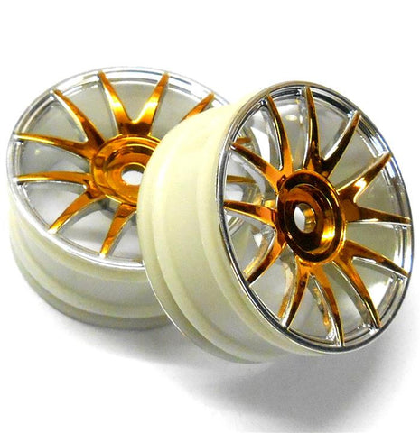 82827 1/16 RC Nitro Car Wheel Rims x 2 HSP Blue Chrome