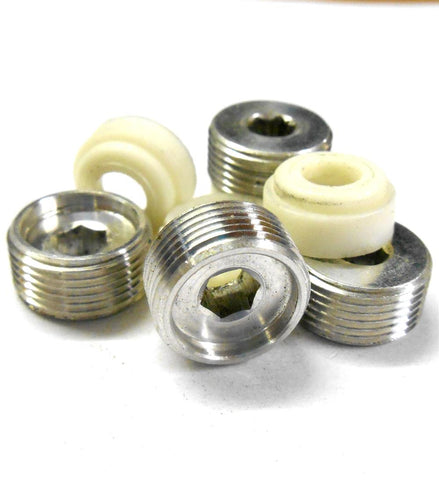 85779 Front Hub Caps Plastic Silver Set of 4 1/8 Scale