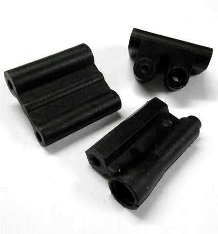 85795 Radio Plate Posts Supports 1 Set Plastic Black 1/8 Scale