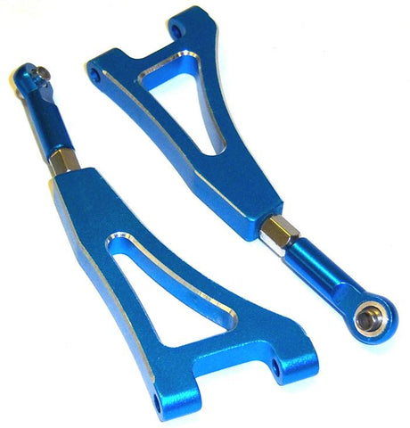 860002n Front Upper Suspension Arm Alloy Blue Pair 1/8 HSP Tornado