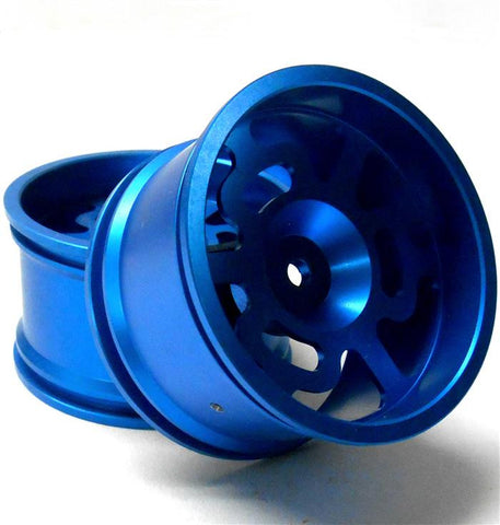 86615 286039 1/16 Scale RC Monster Truck Off Road Wheels x 2 Light Blue Alloy