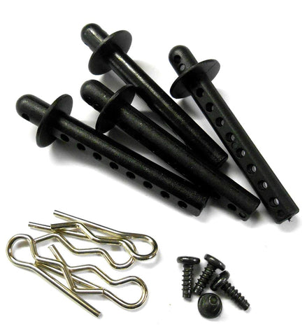 88205 Body Posts x 4 Plastic Black RC Parts 1/8 Scale