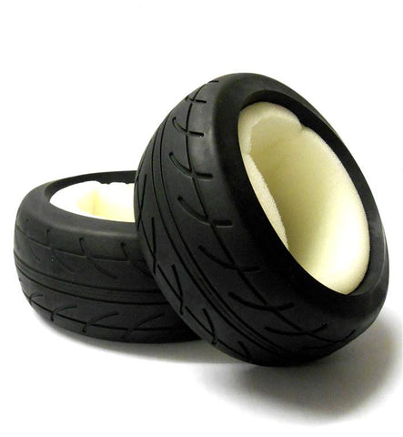 88220 RC Street On Road Buggy Tyre Black Rubber 1/8 Scale HSP x2