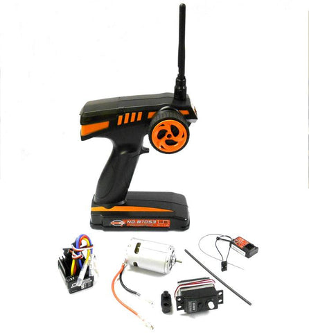 B7053E Remote Control RC Transmitter 2 Channel Receiver 2.4ghz + Servo + ESC