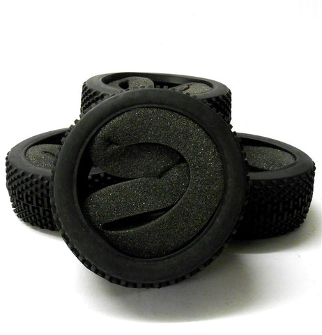 BG-001 1/8 Scale RC Off Road Car / Buggy Rubber Tyres Tire Soft x 4 Block Tread