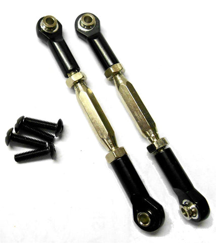 BMT0008BL 1/10 Alloy Track Rods Pulling Pull Steering Rods Arm Black 75mm - 85mm