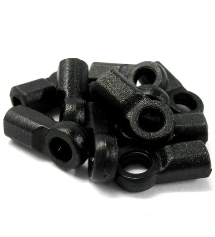 BN-0009BK Yeah Racing 4.8mm Delrin Track Rod Ball End 15mm Black Plastic M3 3mm