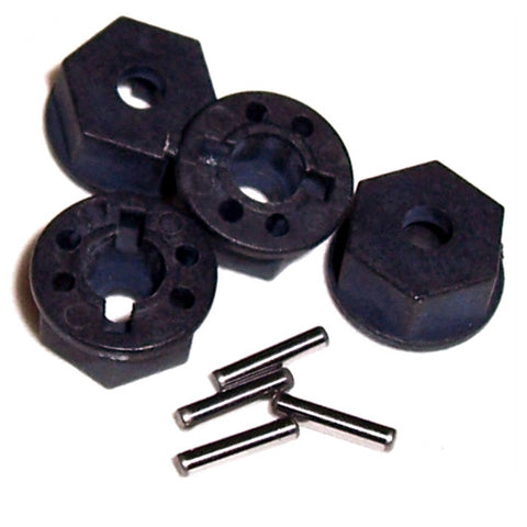 BS903-012 HI903-012 12mm Hex Wheel Hubs x 4 1/10 Scale Plastic 4mm Center M12
