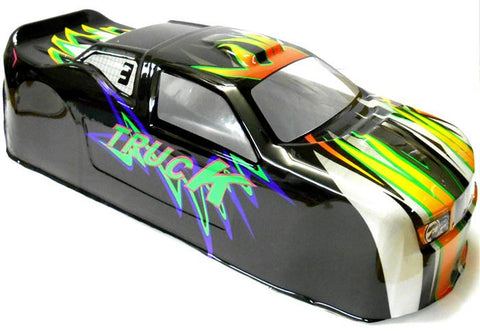 BSP-BTT-7 1/10 RC Nitro Monster Truck Truggy Body Shell Black
