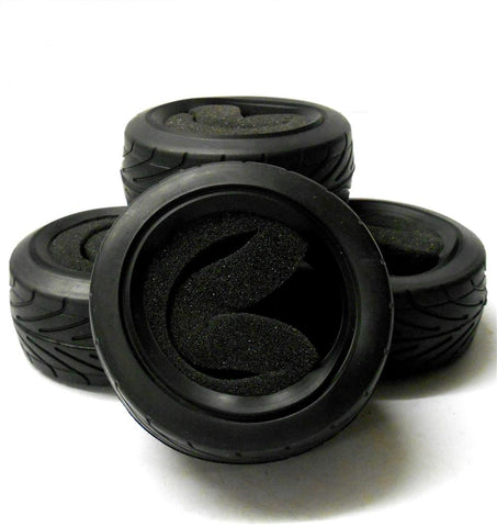BY-011/12 1/10 On Road Front Rear Buggy RC Rubber Tyre Black Foam Insert x 4