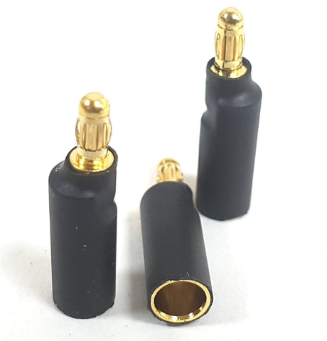 C0003c RC Connector 5.5mm Gold Female Bullet to 3.5mm Male Bullet Adapter x3