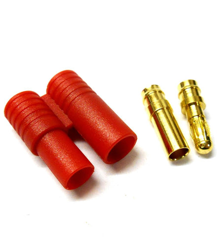 C0113 RC 3.5mm Gold Connector with Protector Housing Red x 1 Male / Female