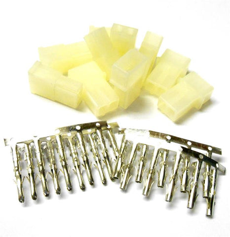 C1010x5 RC AMP Connector Set Tin Plated x 5 2 Pin Male Female Set